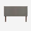 Cama Europea Rosen Base Dividida King Tempo + Respaldo Maurice Gris