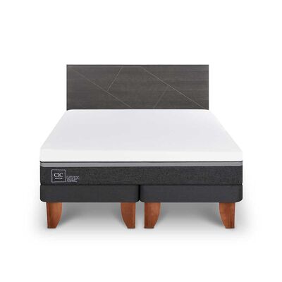 Cama Europea CIC Base Dividida 2 Plazas Ortopedic Advance + Respaldo Villarrica