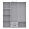 Clóset Vekkahome Pequim 6 Puertas 2 Cajones Blanco