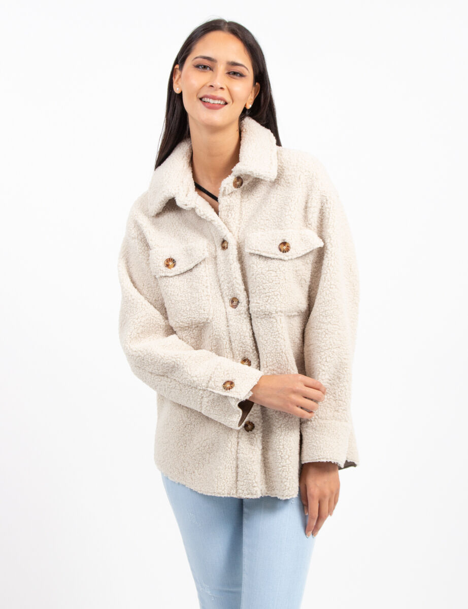 Chaqueta Peluda tipo Sherpa Mujer Zibel