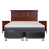 Box Spring CIC Base Dividida King Ortopedic Advance + Respaldo + 2 Veladores New Torino