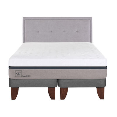 Cama Europea CIC Base Dividida King Balance + Respaldo Ganges