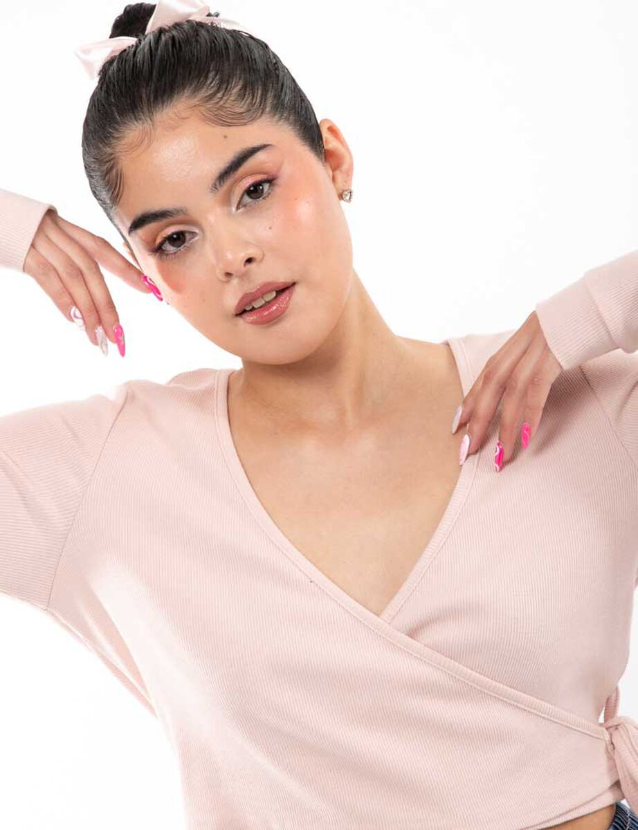 Polera Corta Manga Larga Mujer Icono