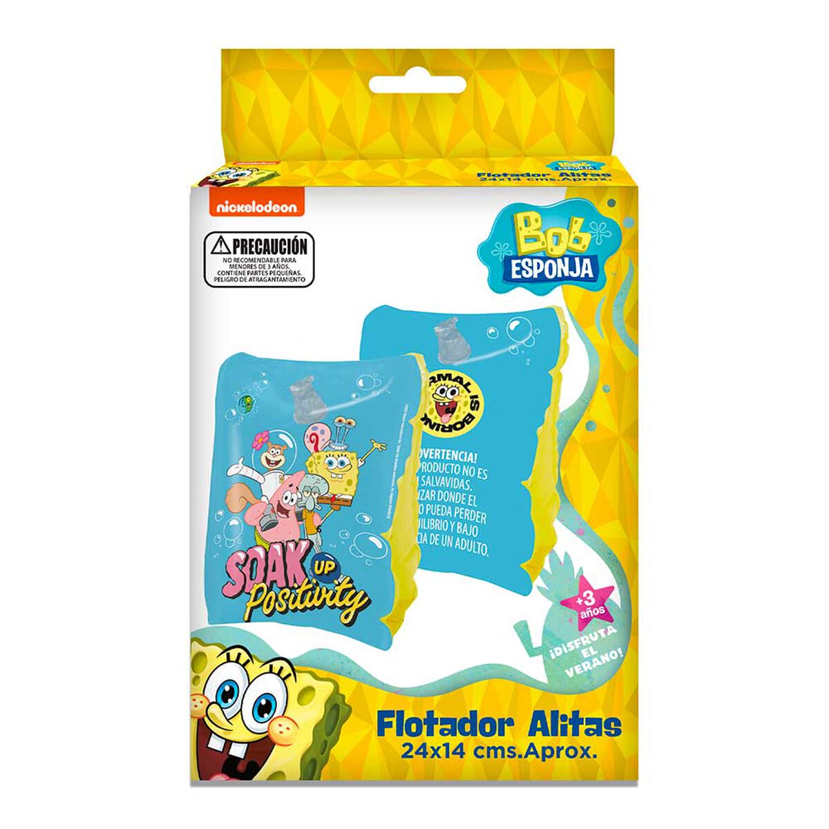 Flotador Alitas 25x15 cm Sponge Bob