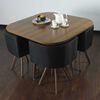 Juego de Comedor Vincenzi R6545 4 Sillas Negro