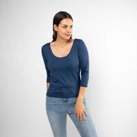 Polera Manga 3/4 Mujer Zibel Azul