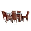 Juego de Comedor Latam Home Pamplona Granada 6 Sillas Lino Gris Claro