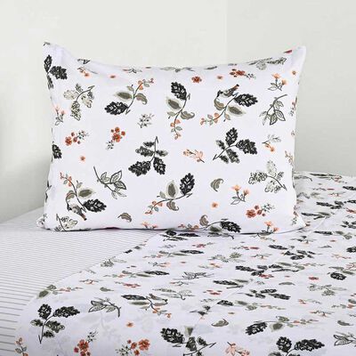 Imagen 1 del producto Juego de Sábanas Elements & Co 200 Hilos 1,5 Plazas Bird Blanco