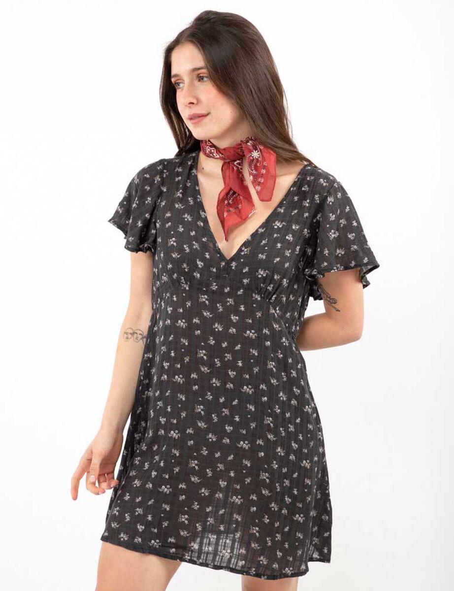 Vestido Corto Manga Corta Mujer Icono