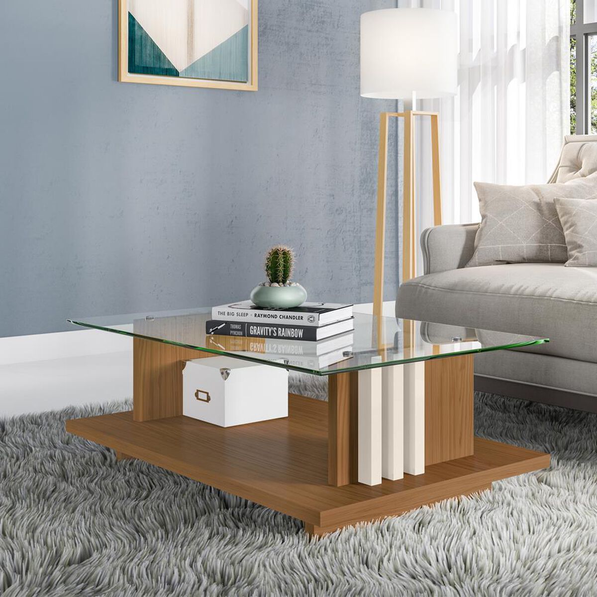 Mesa de Centro Altavision Frizz Natu Café Claro