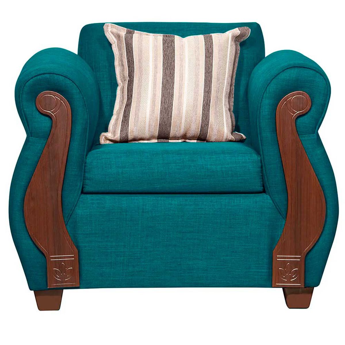 Juego de Living Ruzam Mobel Bego&ntilde;a Sof&aacute; 3 Cuerpos + Dos Sillones 1 Cuerpo Lino Calipso