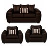 Juego de Living Elegant Detail New Houston 2-1-1 Cuerpos Caf&eacute;