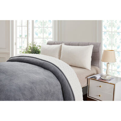 Plumón Idetex Coral 1,5 Plazas Gris