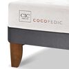 Cama Europea CIC Base Dividida King Cocopedic + Respaldo Milan Negro