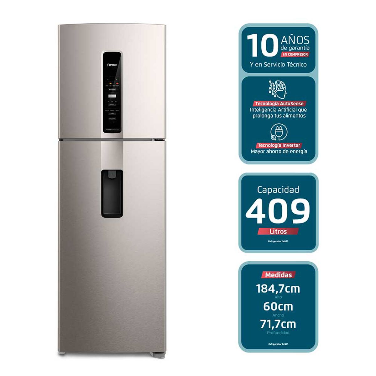 Refrigerador No Frost Fensa IW45S 409 lts