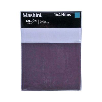 Imagen 2 del producto Faldón Mashini 144 Hilos 2 Plazas Liso Morado