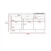 Mueble de Cocina Lavaplatos TuHome Gante 3 Puertas 2 Cajones Rovere Niebla