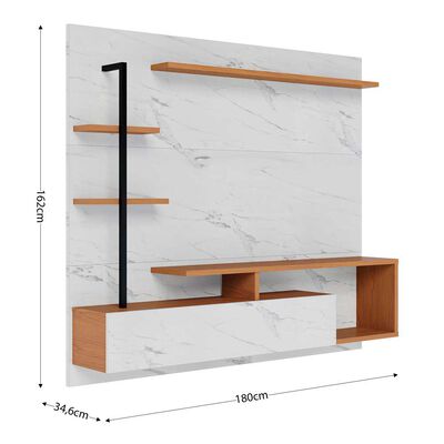Imagen 2 del producto Panel TV Altavision Maragogi Blanco Marmolado y Blanco