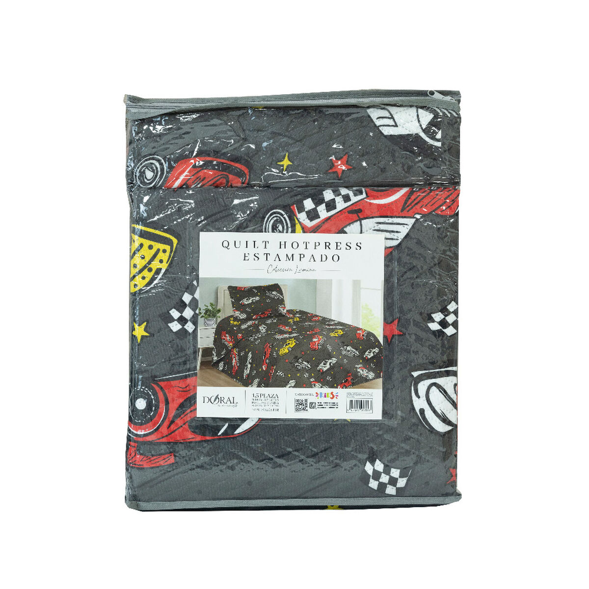 Quilt Doral Hotpress Infantil 1,5 Plazas Carreras
