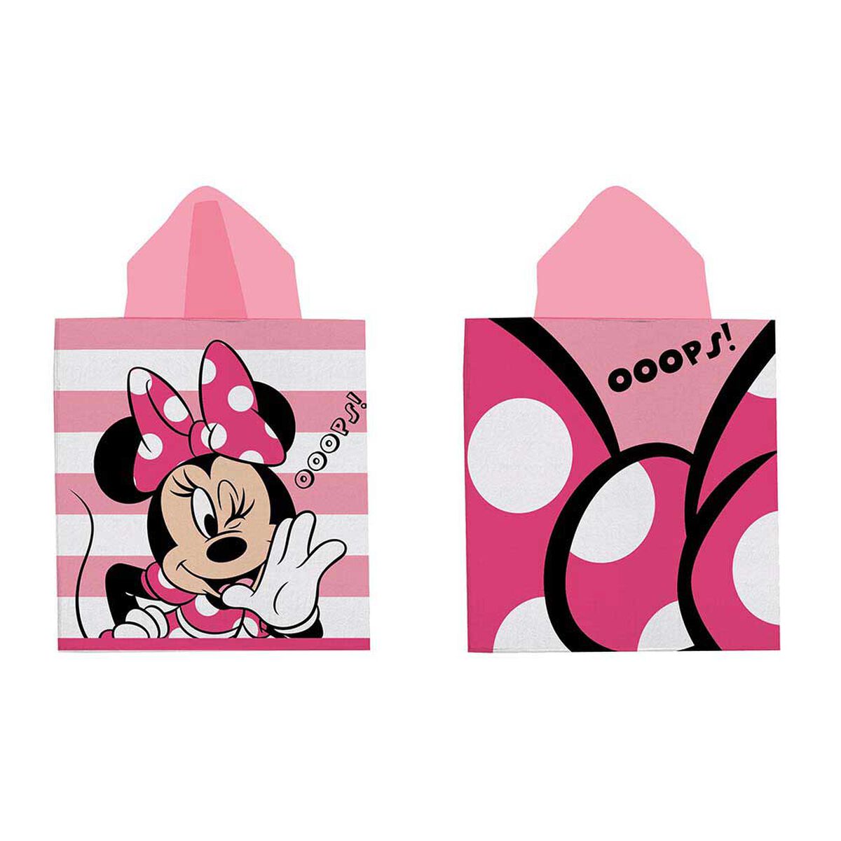 Toalla con Capucha Infantil Disney Minnie Oops 60 x 120 cm
