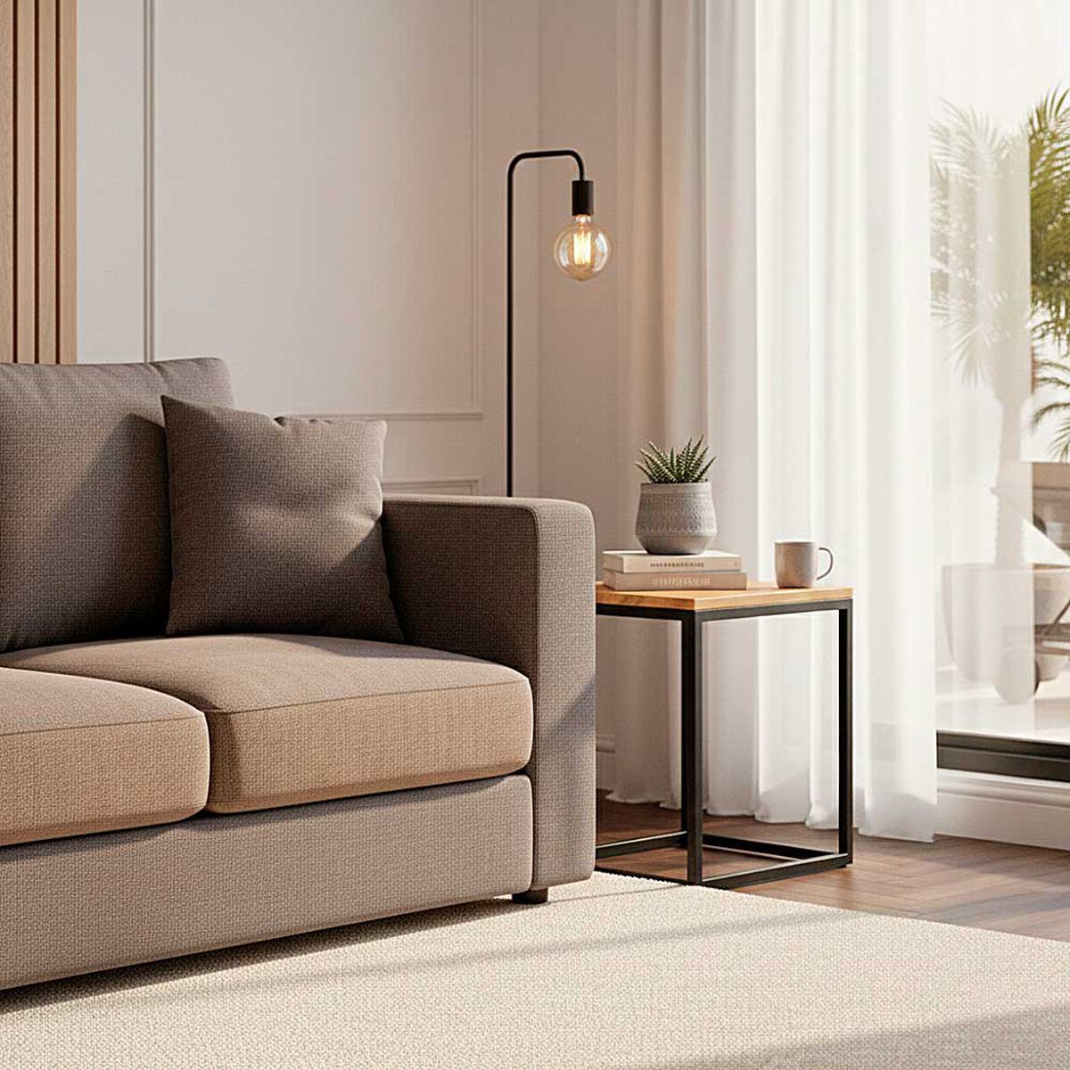 Mesa Lateral Mons Madrid Madera Fierro