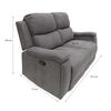Bergere Reclinable Furnitech Buffalo 2 Cuerpos Gris