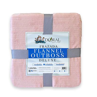 Imagen 1 del producto Frazada Poliéster Doral 2 Plazas Deluxe Damasco