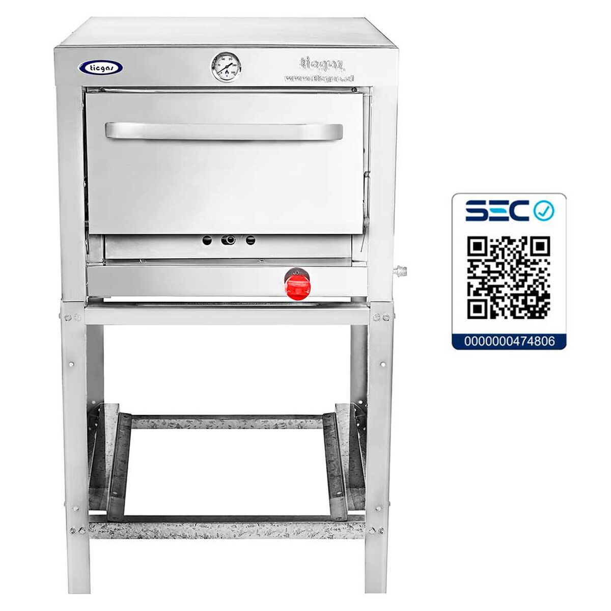 Horno Semi Industrial Ticgas 1 Cámara 50x50 Gas Natural