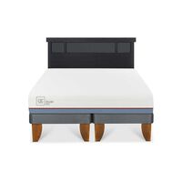 Cama Europea CIC Base Dividida 2 Plazas Excellence Plus + Respaldo Dublin Negro