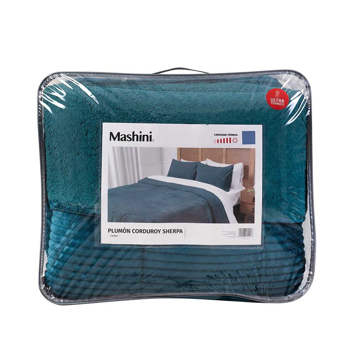 Plum&oacute;n Mashini 2 Plazas Liso Petroleo