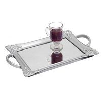 Bandeja Plástico Vgo Rectangular 41 x 25 cm Plateado