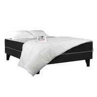 Cama Europea Celta Full Atlantis Black + Set Textiles