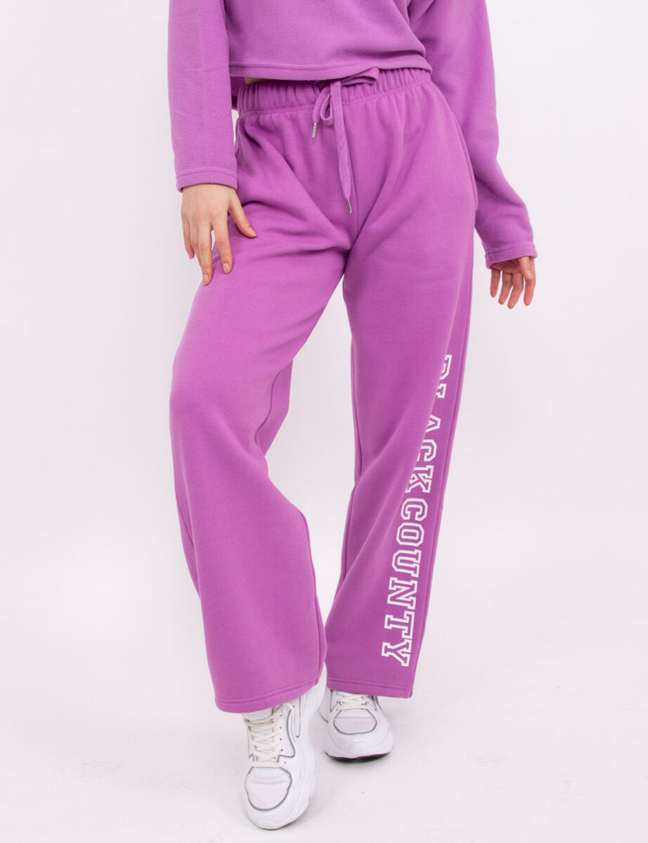 Pantalón de Buzo Recto Mujer Black County