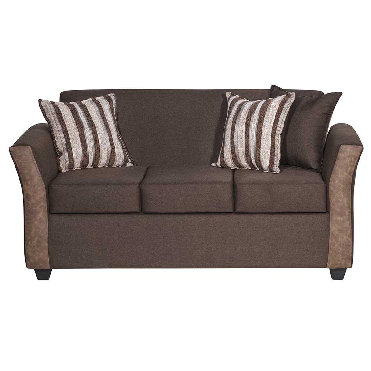 Juego de Living  Muebles M&E Calafquén Sofá 3 Cuerpos + Dos Sillones 1 Cuerpo Chocolate