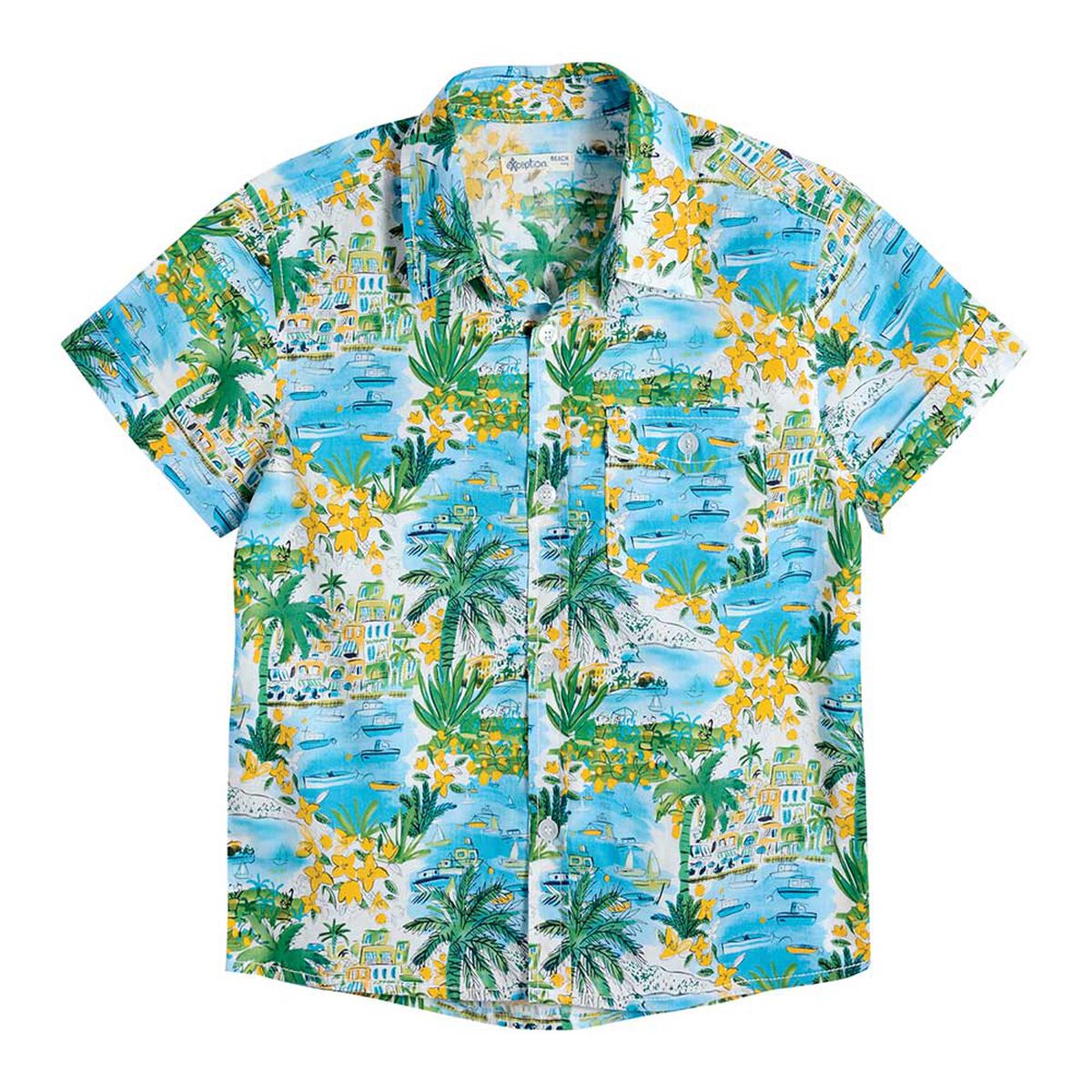Camisa de Algodón Tropical Niño Exception