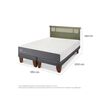 Cama Europea CIC Base Dividida King Smart + Respaldo Dublin Olivo