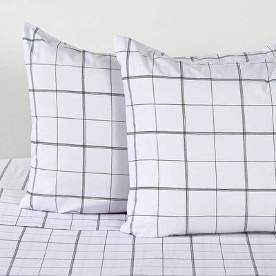 Imagen 2 del producto Juego de Sábanas Elements & Co 200 Hilos 2 Plazas Squard Blanco