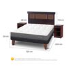 Cama Europea CIC 2 Plazas Anatomic + Respaldo + 2 Veladores New Dublin Chocolate