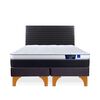 Cama Europea Flex 2 Plazas Nexus Base Dividida + Respaldo Modern Grafito
