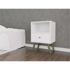Velador Yardas CB201BCBC Blanco 1 Cajón