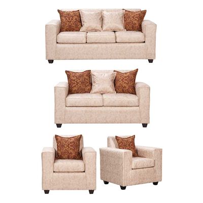 Imagen 1 del producto Juego de Living Black Factory Ezeiza Sofá 3 Cuerpos + Sofá 2 Cuerpos + Dos Sillones 1 Cuerpo Beige