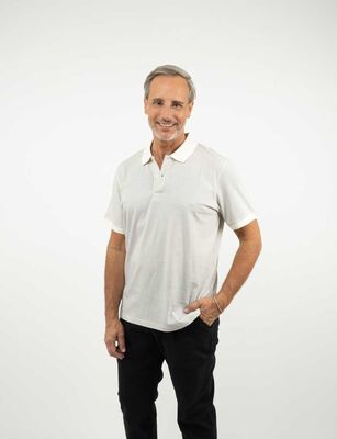 Imagen 1 del producto Polera Piqué Manga Corta Hombre Portman Club Blanco, Negro