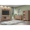 Panel TV 65" + Rack TV 55" + Vitrina + Buffet Decocasa Mondrian Gris