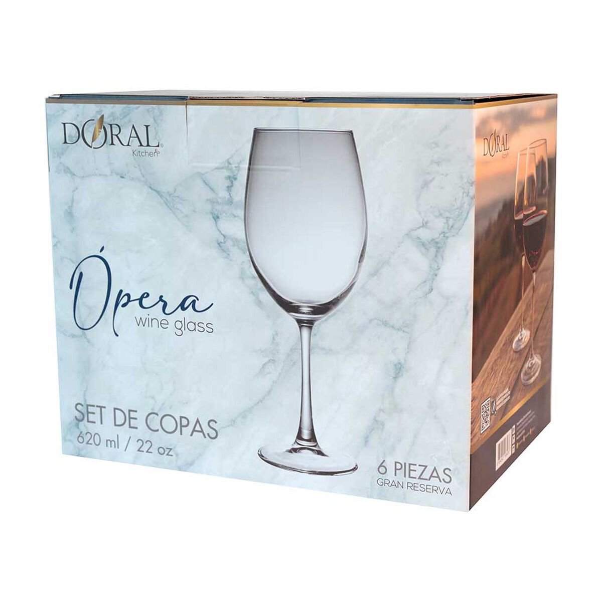 Set Copas Doral 6 Piezas Opera 620 ml