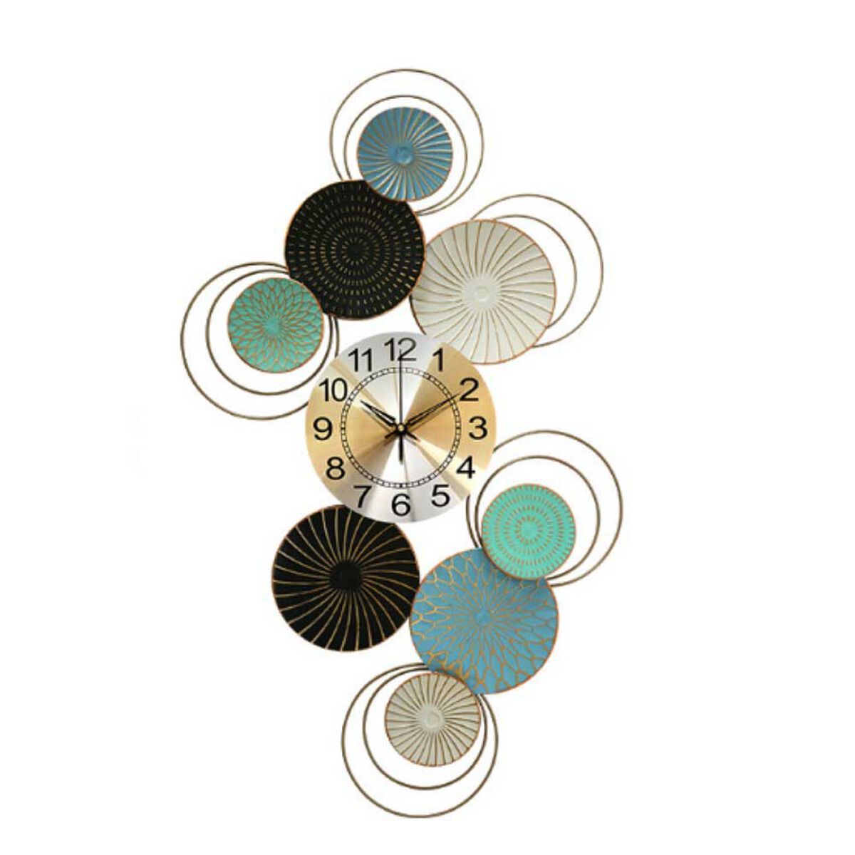Reloj de Pared Ankara Santorini Negro/Turquesa