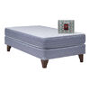 Cama Europea Celta 1,5 Plazas New Atlantis + Sabanas de Polar