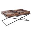 Mesa de Centro Innovamuebles Monarca 2 Bandejas Nogal Oscuro