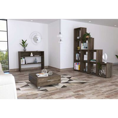 TUHOME Combo Biblioteca Escalera + Arrimo + Mesa de Centro TuHome Beijing Wengue