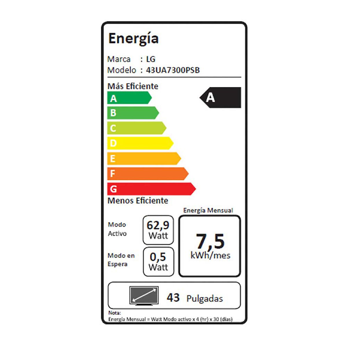 LED 43&quot; LG 43UA7300PSB.AWHQ 4K Ultra HD