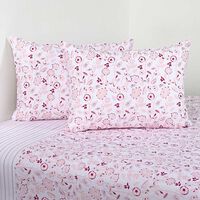 Juego de Sábanas American Family 2 Plazas 144 Hilos Tropico Rosa